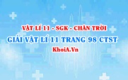 Giải Vật lí 11 trang 98 Chân trời Sáng tạo